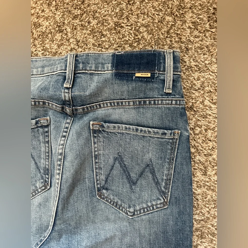 MOTHER Women's Straight Leg Jeans - Medium Blue Wash - Picture 2 of 11